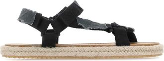 Maison Margiela Womens Multicolor Canvas Trekking Sandals - Black Textile - Size EU 36