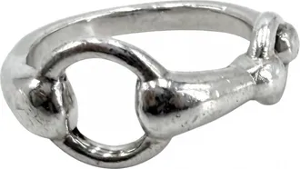 Herm&egrave;s Silver 925 Band Ring (Pre-Owned)