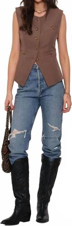 Heartloom Roxanne Vest In Brown