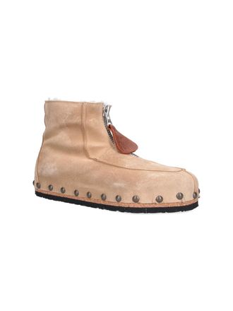 Magliano Mens Boots Beige Suede Leather