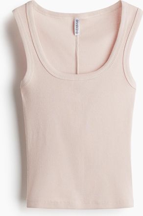 H&M Geripptes Tanktop - Pink