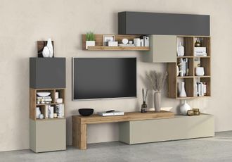 Inosign Wohnwand »Chronos Wohnwand, Medienwand, 8-er set« 8 Stk. tlg