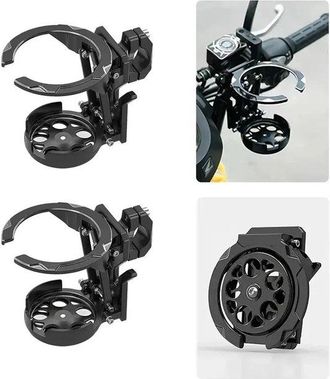 OEM 2 Piezas, Portavasos Universal Plegable Para Motocicleta, Soporte Para Botellas Ajustable, Bicicleta, Atv, Utv, Scooter Y Silla De Ruedas