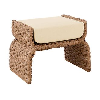 Ballard Designs Cypress Stool Replacement Cushion - Canvas Navy - Ballard Designs