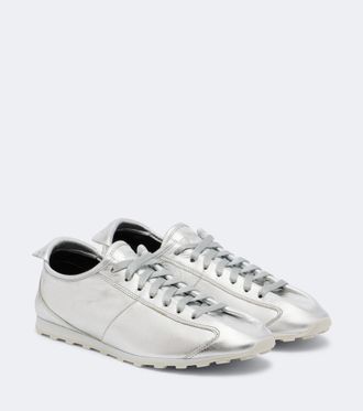 Jacquemus Tennis metallic leather sneakers