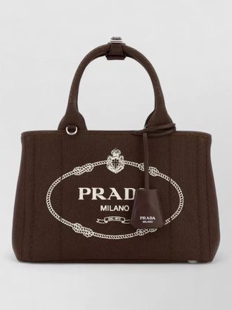 Prada canvas small jardini&egrave;re shoulder bag top handles