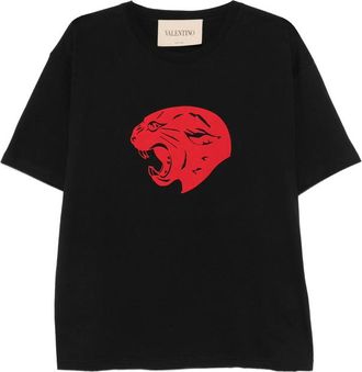 Valentino Panther-print Cotton T-shirt