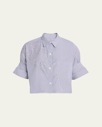 TWP Next Ex Striped Shirt with Crystals