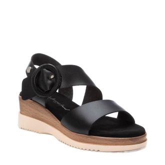 Xti Womens Wedge Sandals In Black