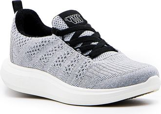 Woolloomooloo Womens Eden Sneaker In Grey Jet Merino Wool