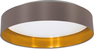 Eglo Eglo Maserlo 1 Light Integrated Led Ceiling Light With Cappucino & Gold Finsh & White Plastic Diffuser