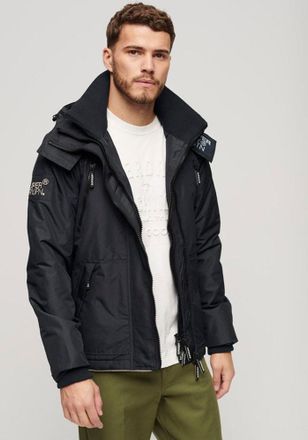 Superdry Outdoorjacke SUPERDRY HOODED MTN WINDBREAKER JACKET, Herren, Gr. S, blau (eclipse navy), Web, Obermaterial: 100% Polyester, unifarben, Jacken Outdoorj