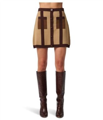 Trina Turk Artemis Skirt In Doe Multi