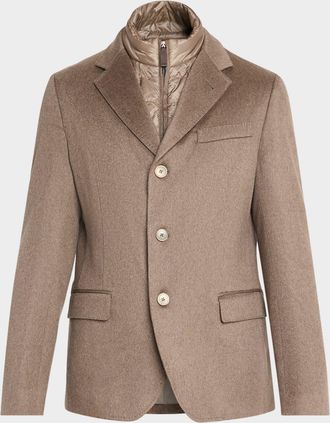 Herno Mens Cashmere Blazer w/ Bib