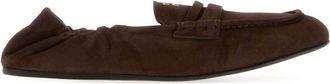 Miu Miu Brown Slip-on Loafers