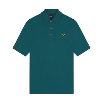Lyle & Scott Tops, Heren, Groen, S, Katoen, Effen Piqu&eacute; Polo