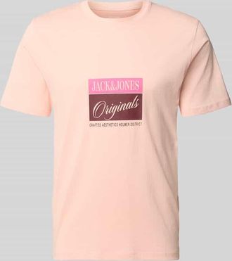 Jack & Jones T-Shirt mit Statement-Print Modell RHYERES in Apricot, Gr&ouml;&szlig;e XXL
