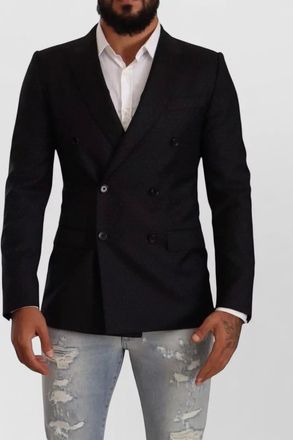 Dolce & Gabbana virgin wool dotted double-breasted blazer
