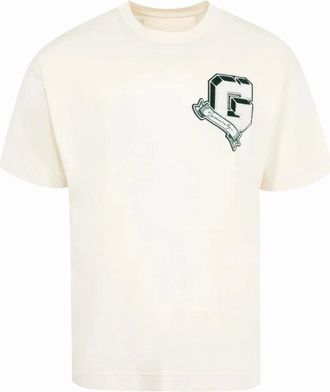 Givenchy Mens Givenchy Monogram College Embroidered Logo T-Shirt in White - Size: 36