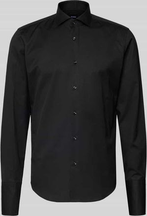 HUGO BOSS Regular Fit Businesshemd aus Baumwolle in Black, Gr&ouml;&szlig;e 39