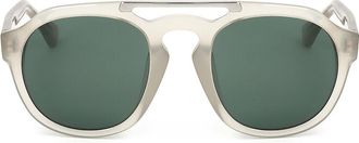 Linda Farrow DRIES VAN NOTEN DVN55 C6 Mens Sunglasses White Size 50