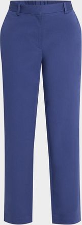 Eileen Fisher Cropped Stretch Cotton Twill Trousers