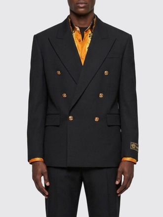Versace Double-Breasted Virgin Wool Blazer