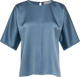 Forte_Forte Top met korte mouwen - Blauw