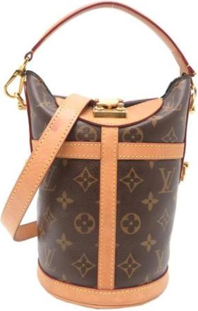 Louis Vuitton Pre-owned Bucket Bags, female, Brown, Size: ONE SIZE Pre-owned Canvas Bucket Bag