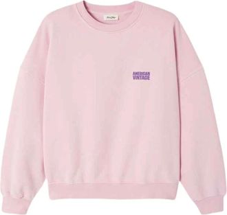 American Vintage Plizzy Sweatshirt - Dames - Sweatshirts - Roze - S - Katoen - Hoodies & sweatvesten