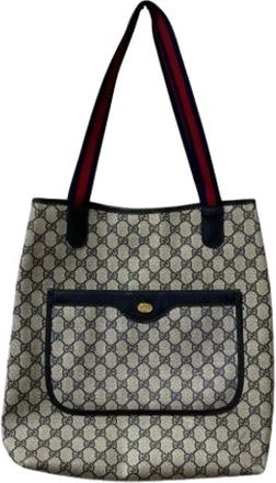 Gucci Pre-owned Tote Bags, female, Blue, Size: ONE SIZE Pre-owned Vintage Tote Bag