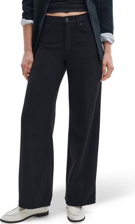 Rag & Bone Featherweight Andi High Waist Wide Leg Jeans in Black at Nordstrom, Size 30