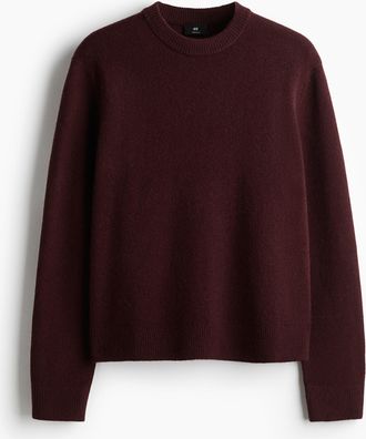 H&M Feinstrickpullover aus Wolle in Regular Fit - Red