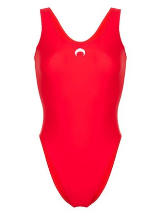 Marine Serre Costume intero con stampa - Rosso