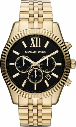 Michael Kors Accessoires, Heren, Geel, ONE Size, Oversized Lexington Horloge