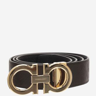 Ferragamo omkeerbare leren riem met haken
