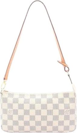 Louis Vuitton Pre-owned Shoulder Bags, female, White, Size: ONE SIZE Pre-owned Canvas Shoulder Bag