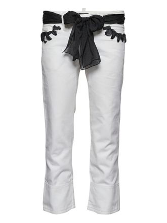 Emporio Armani belted trousers - White