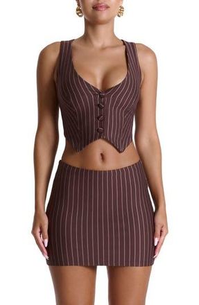 Naked Wardrobe Tailored Vest in Brown at Nordstrom Rack, Size Medium