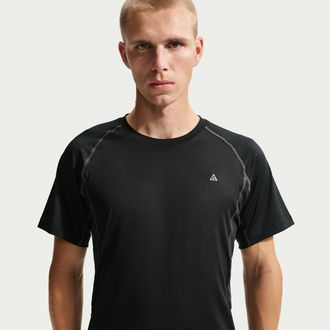 Nike Mens Nike ACG Wildsee Dri-FIT Short-Sleeve Base Layer Top in Black | IO1452-010