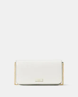 Kate Spade New York Womens Bridget Crinkle Patent Mini Crossbody - White - One Size