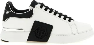 Philipp Plein BlackWhite Lace Up Sneakers