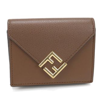 Fendi Brown Leather Wallet (Tri-Fold) (Pre-Owned)