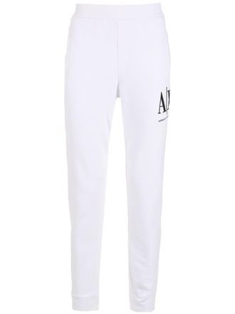 A|X Armani Exchange Pantaloni sportivi con ricamo - Bianco