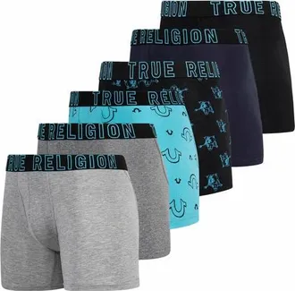 True Religion Mens Boxer Briefs Cotton Stretch Underwear for Men Pack of 6 Red/Black in Light Blue/grey at Nordstrom, Size Xx-Large