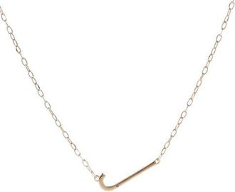 Alex and Ani Gold Elongated Initial Pendant Necklace in Gold - J at Nordstrom