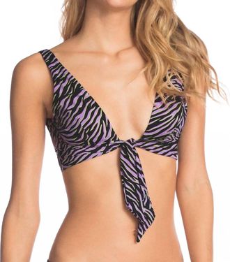 Maaji Ocean Drive Tulum Long Line Triangle Bikini Top In Black