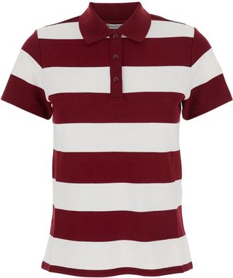 Moncler Gestreept poloshirt - Dames - Polos - Rood - L - Tops