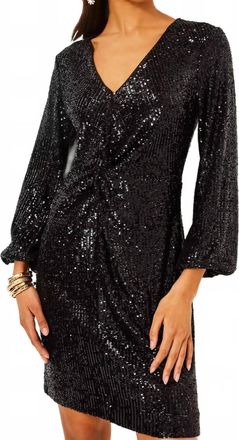 Lilly Pulitzer Estrella Sequin Dress In Noir
