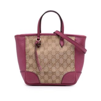 Gucci Pre-owned Tote Bags, female, Brown, Size: ONE SIZE Pre-owned Elegant Top Handle Tote with Adjustable Shoulder Strap